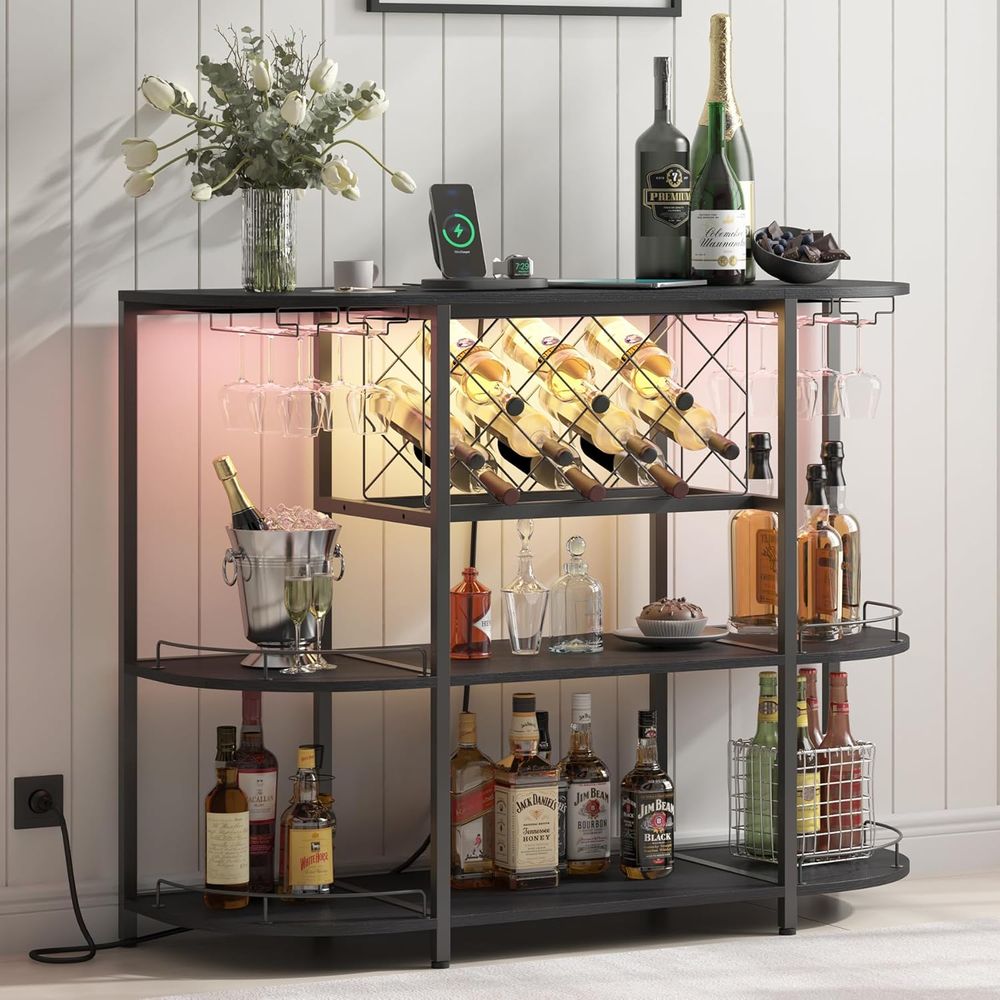 Home Kitchen & Bathroom - Table basse noire à 3 niveaux
