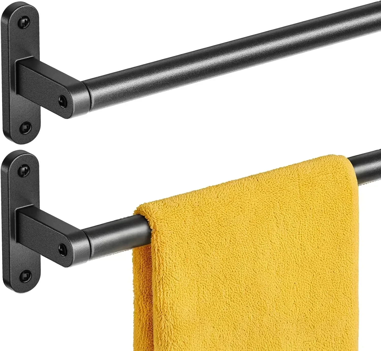 Home Essentials Bathroom Accessories - Porte-serviettes noir mat pour salle de