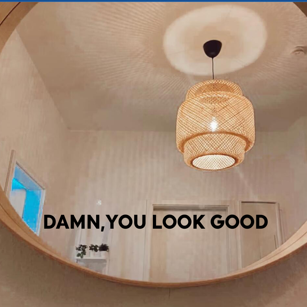 Home Goods Bathroom Mirrors - Autocollant miroir délicat You Look Good,