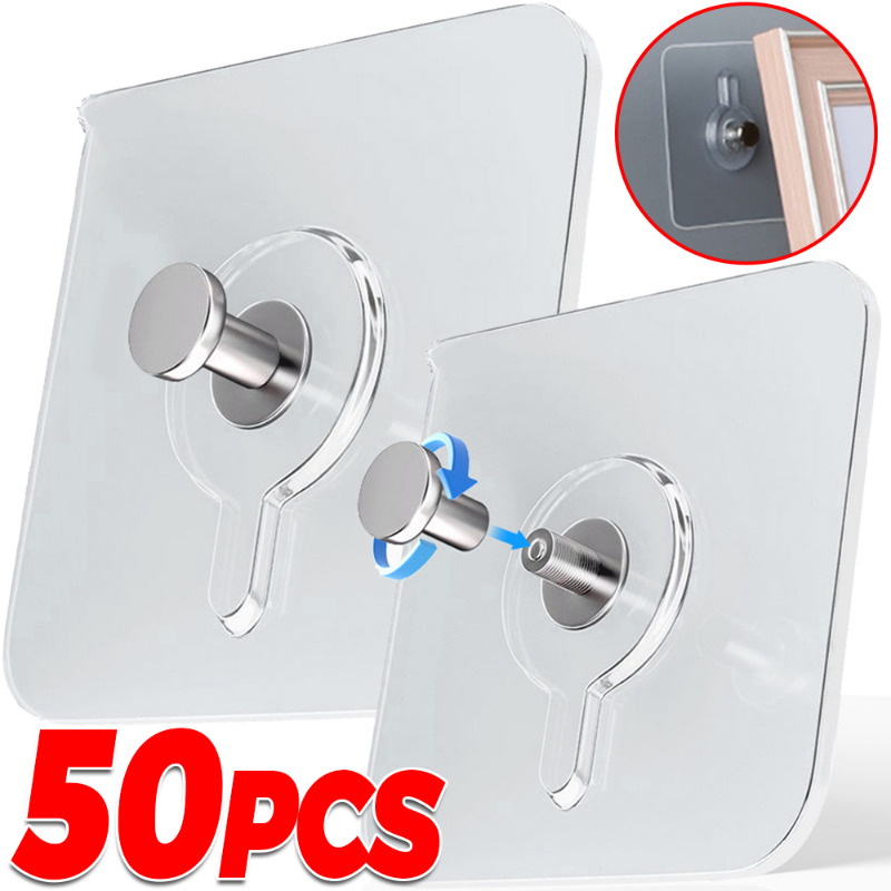 Robe Hook Adhesive - Crochets muraux adhésifs puissants pour affiches,