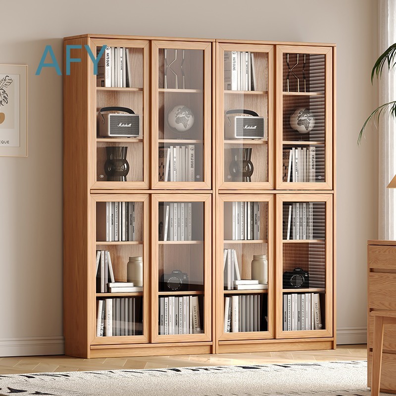 Muji Home Storage - Bibliothèque en chêne massif avec portes