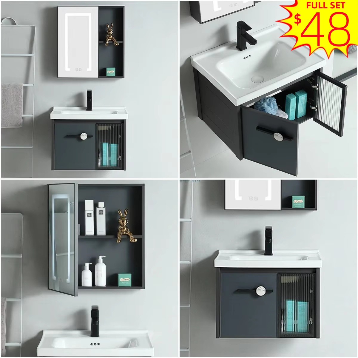 Home Living Bathroom Vanity - Meuble de salle de bain mural