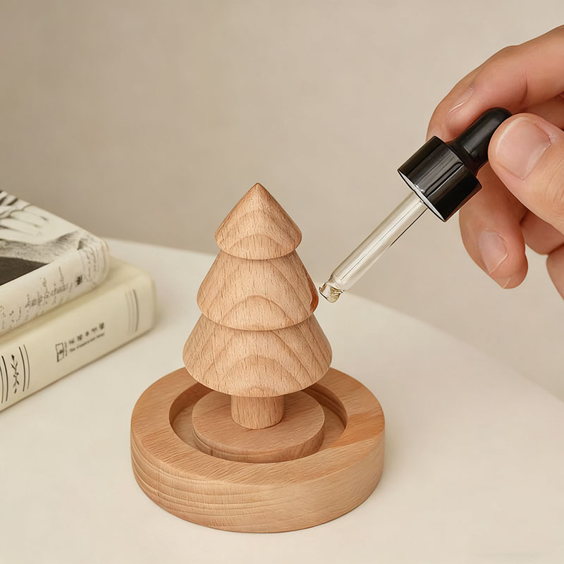 Home Essentials Bathroom Accessories - Mini diffuseur d'huiles essentielles en bois,