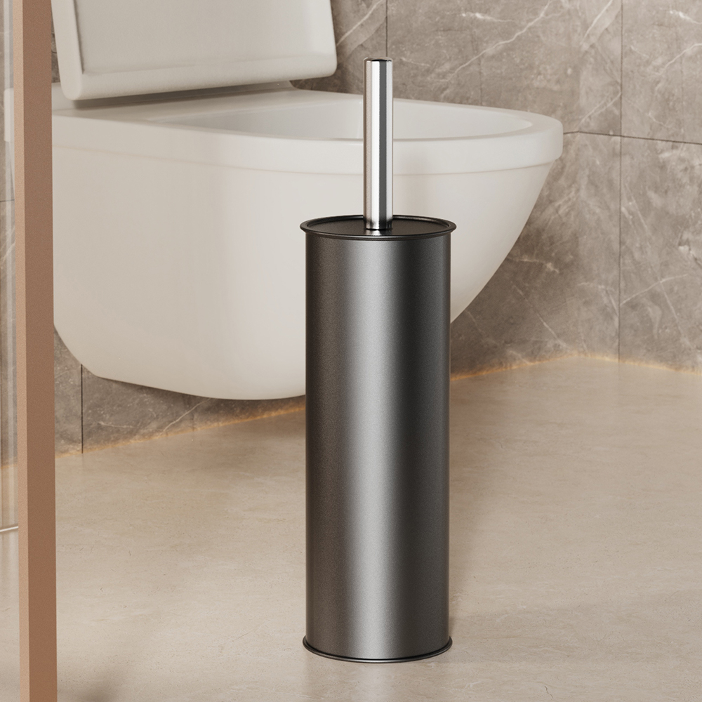 Toilet Brush Holder - Brosse de toilette noire avec support,