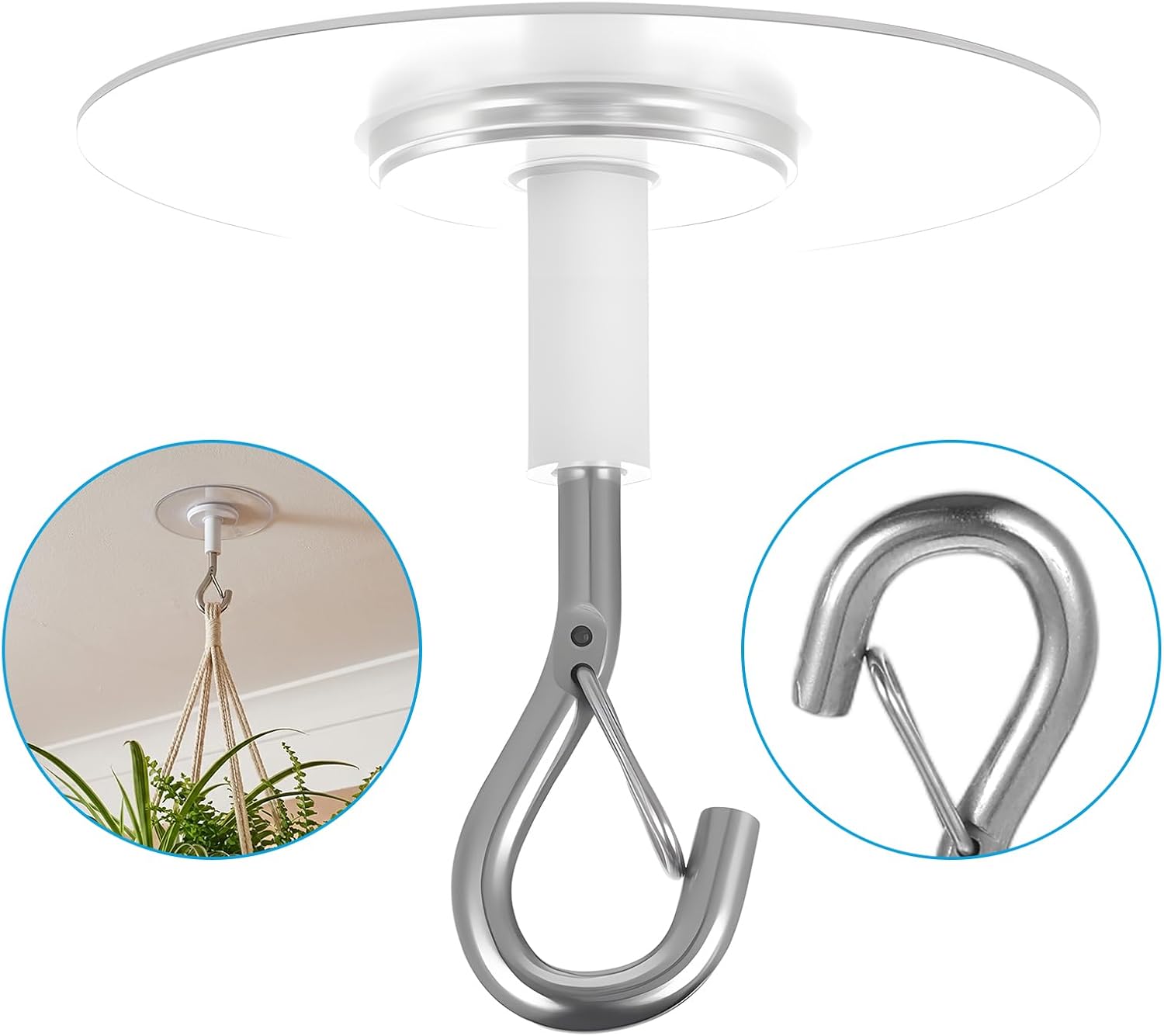 Robe Hook Adhesive - Crochets de plafond auto-adhésifs robustes, 5