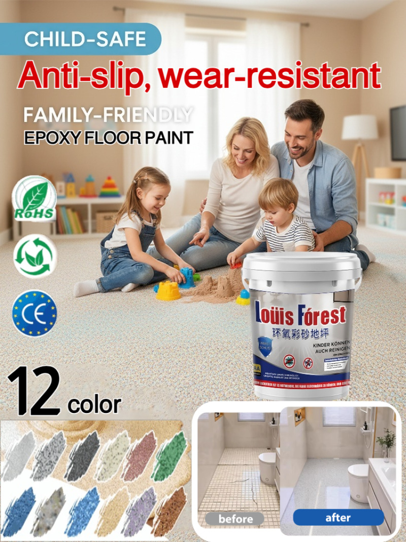 Home Bathroom Wear - Peinture de sol autolissante en terrazzo
