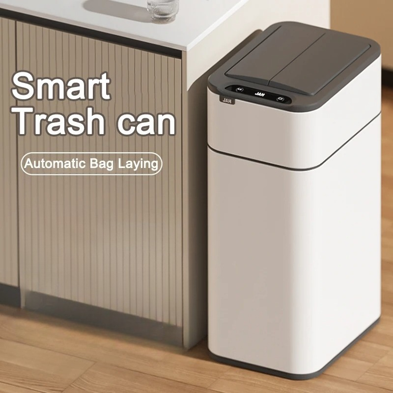 Home Kitchen & Bathroom - Poubelle intelligente avec couvercle 15L/20L en