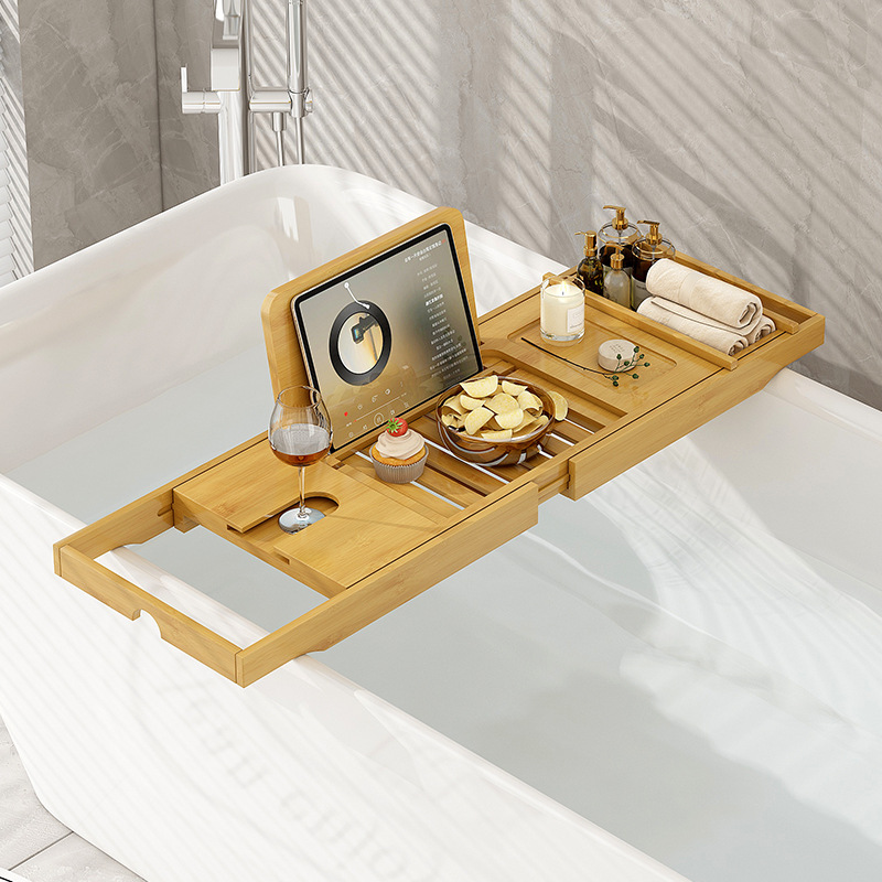 Bath Caddy Tray - Plateau de bain extensible de luxe,