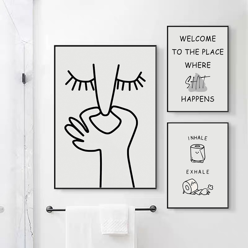 Home Bathroom Pictures - Affiche de salle de bain amusante