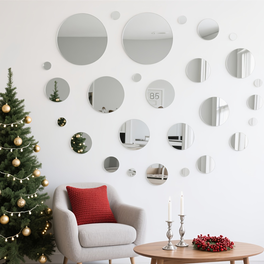 Home Goods Bathroom Mirrors - Autocollants muraux miroir acrylique circulaire de