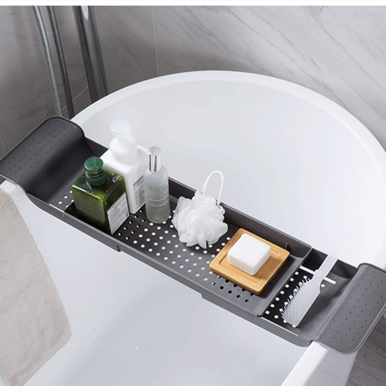 Bath Caddy Tray - Plateau de bain extensible en plastique