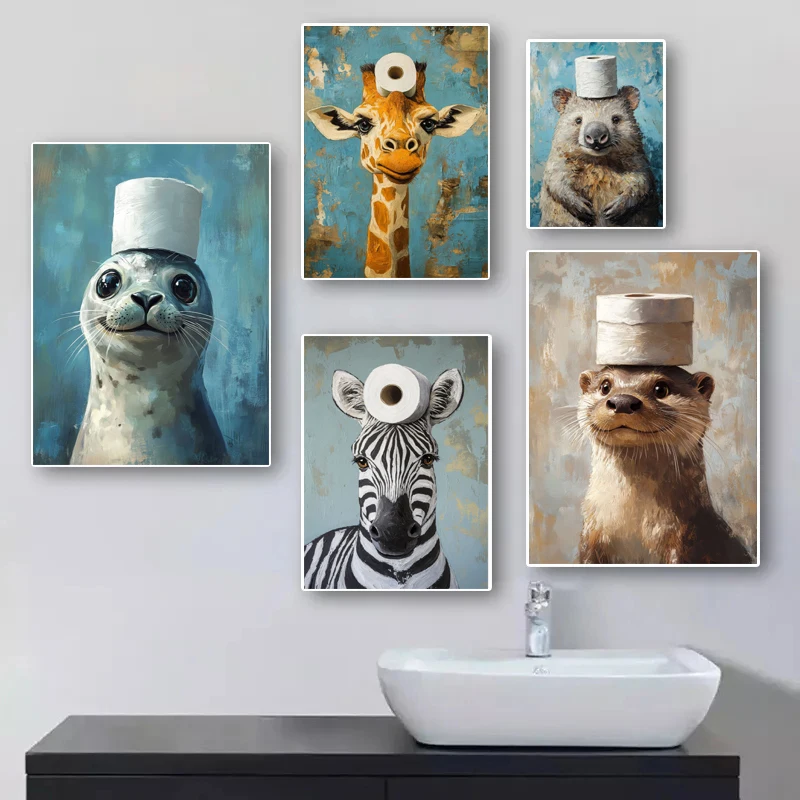 Affiche de dessin animé d'anim - Home Bathroom Pictures avis et prix