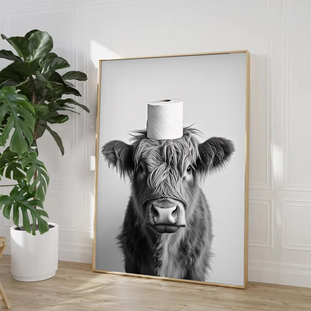 Affiche sur toile avec vache d - Home Bathroom Pictures avis et prix