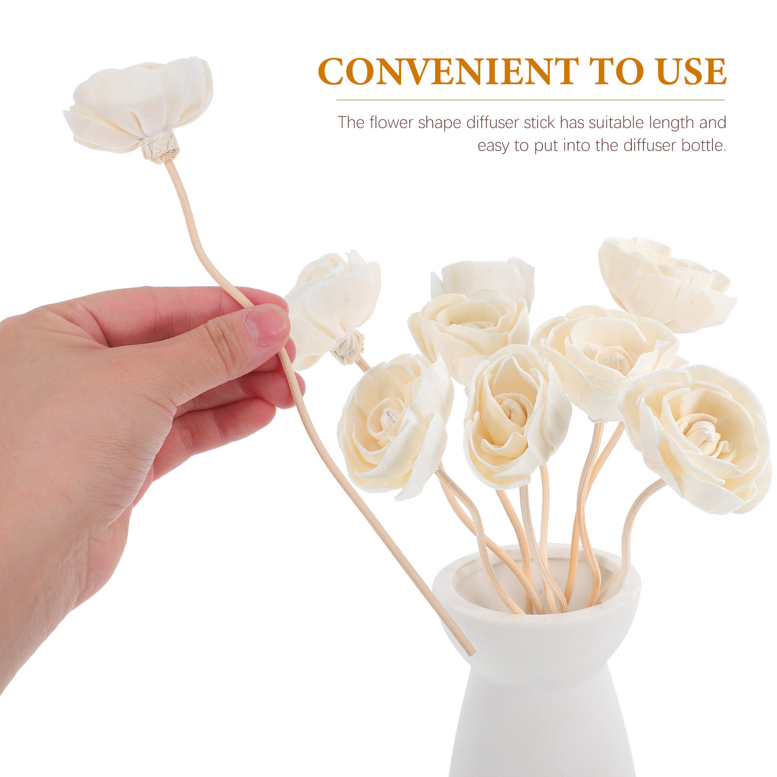 8 bâtonnets diffuseurs en roti - Home Essentials Bathroom Accessories avis et prix