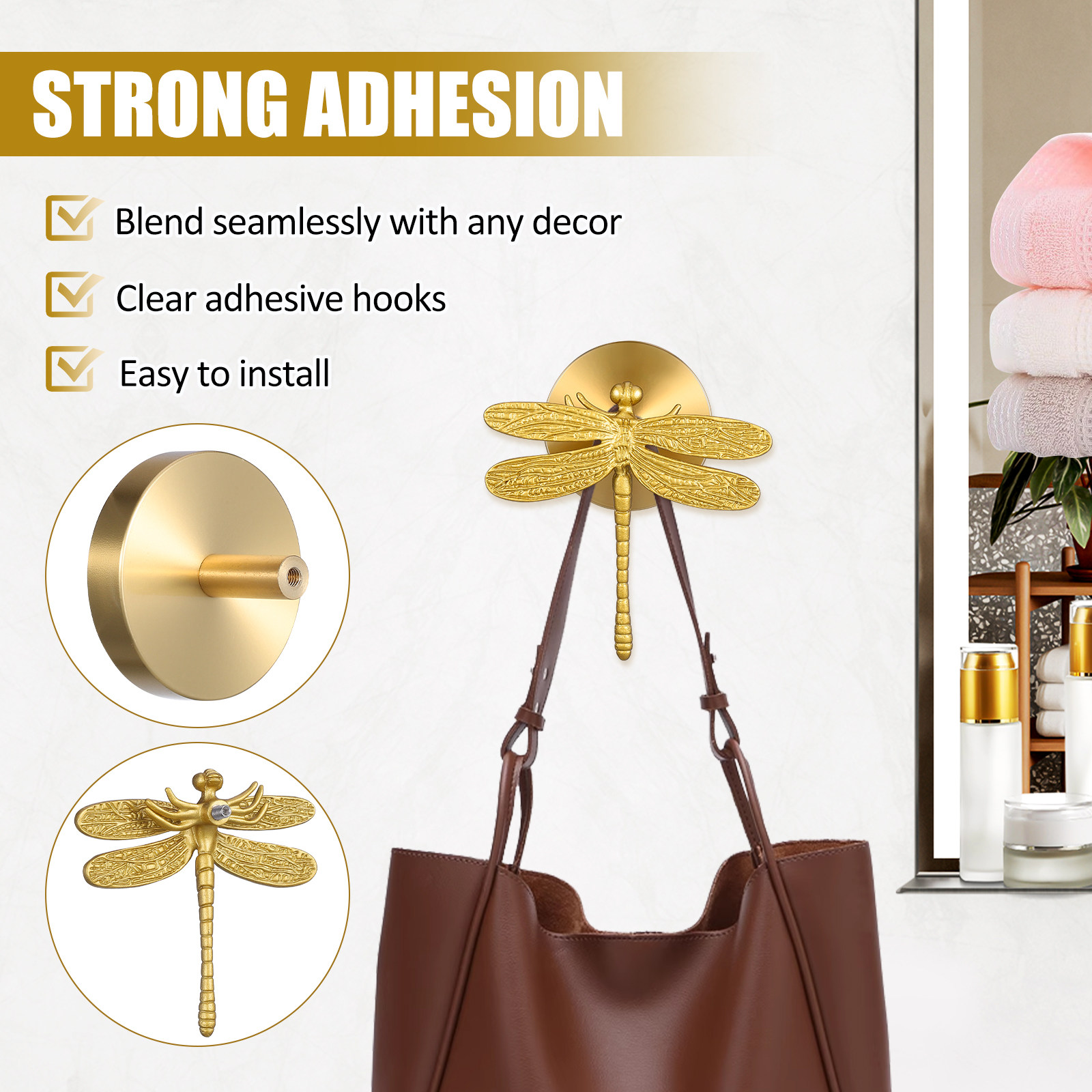 Porte-manteau mural en laiton, - Home Design Bathroom avis et prix