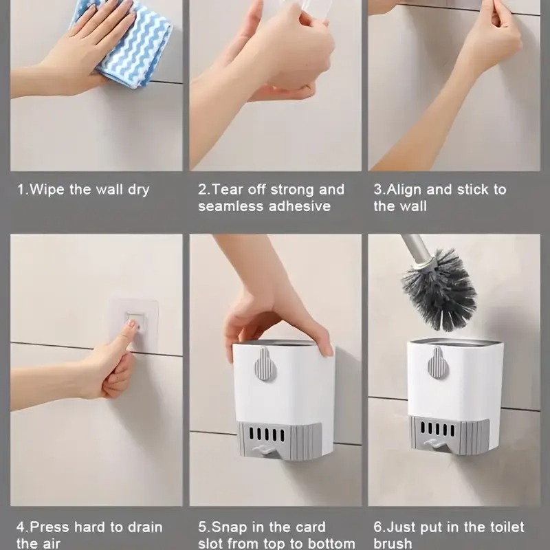Brosse de toilette murale avec - Toilet Brush Holder avis et prix