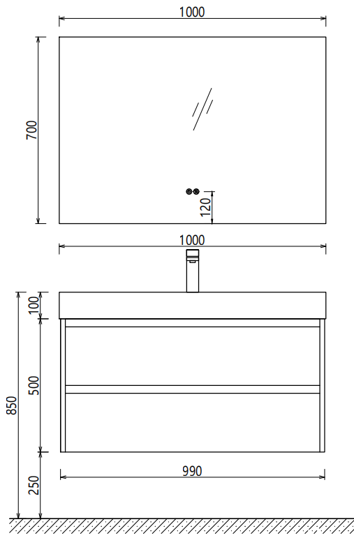 Meuble-lavabo mural de luxe mo - Home Bathroom Trends avis et prix