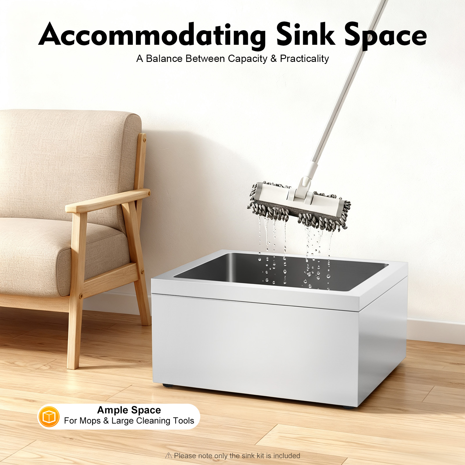 Bac de lavage en acier inoxyda - Home Kitchen & Bathroom avis et prix