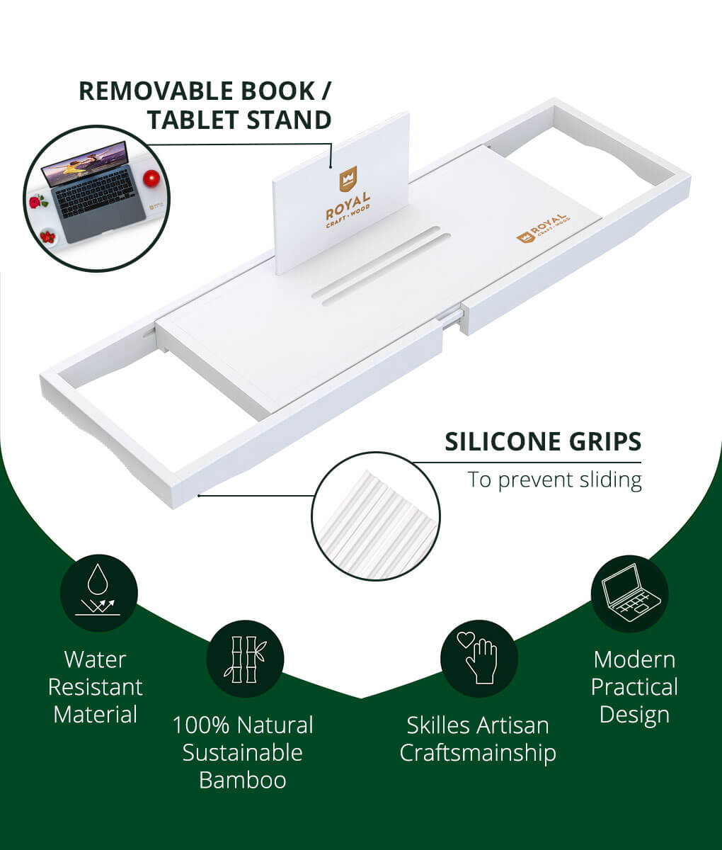 Plateau de bain extensible de  - Bath Caddy Tray avis et prix