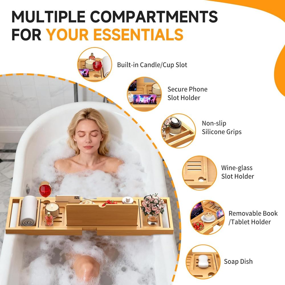 Élégant porte-accessoires de b - Bath Caddy Tray avis et prix