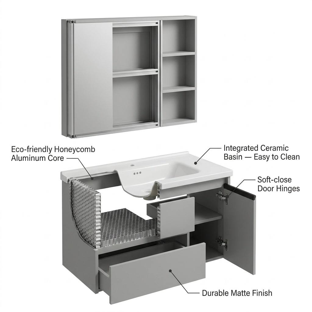 Meuble de salle de bain modern - Home Living Bathroom Vanity avis et prix