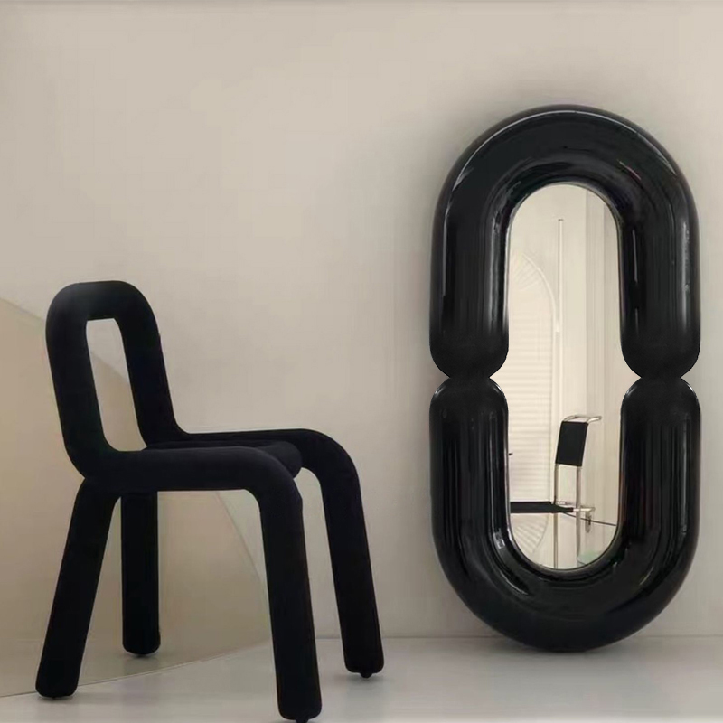 Miroir mural ovale noir suspen - Home Goods Bathroom Mirrors avis et prix