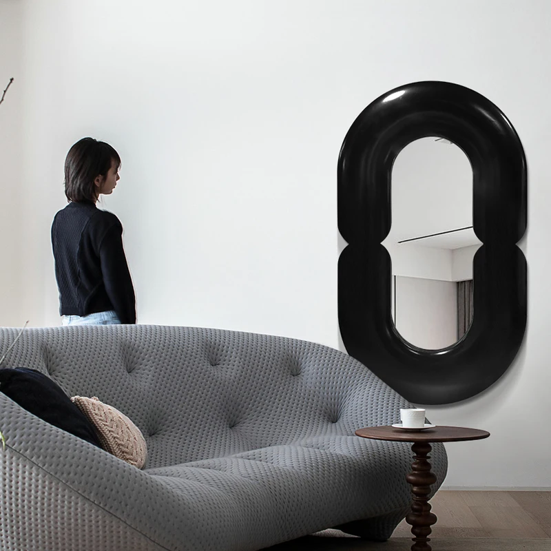 Miroir mural ovale noir suspen - Home Goods Bathroom Mirrors avis et prix